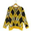 【中古】マウジー moussy SHAGGY KNIT ARGYLE カーディガン レディース FREE