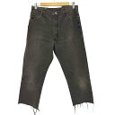 【中古】ラングラー Wrangler 90S USA製 13MWZCB 後染めブラックデニム メンズ 36/38