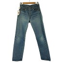 【中古】リーバイス Levis 70s 66後期 刻印6 501 赤耳 スモールe ボタンフライデニムパンツ メンズ 29X34