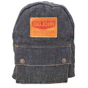 【中古】ビッグジョン BIG JOHN レザーパッチ セルビッチ デニム バックパック レディース 表記無