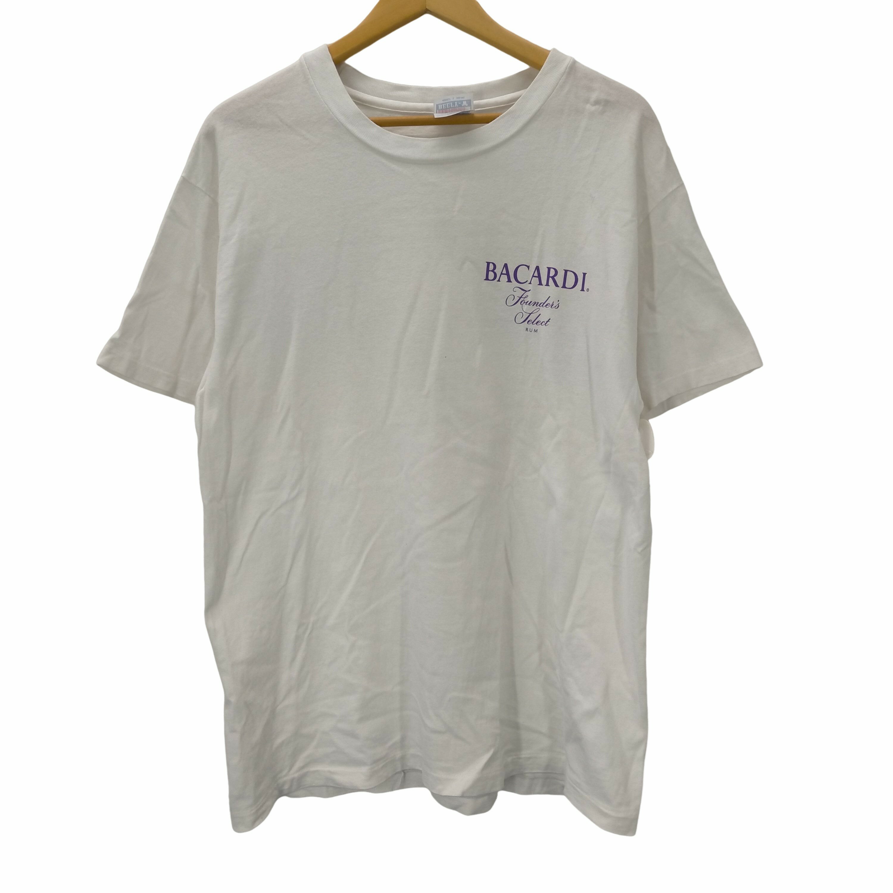 【中古】ヘインズ Hanes BEEFY USA製 BACARDI ラム酒 両面プリント Tシャツ メンズ import：L