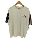 【中古】ユーズドフルギ USED古着 L.A. SPORTSWEAR 90s USA製 裾/袖シングル 星条旗 ボックス クルーネックTシャツ メンズ XL