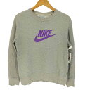 【中古】ナイキ NIKE 00S グレータグ フェルトロゴ スウェット トレーナー 2005年製 レディース import:L