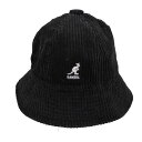 【中古】カンゴール KANGOL SMU Wide Cord Casual ロゴ刺繍 コーデュロイ メトロ バケット ハット レディース M