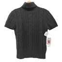 【中古】シーケーカルバンクライン ck Calvin Klein カシミヤ混 ケーブル編み タートルネック S/S ニット レディース 4