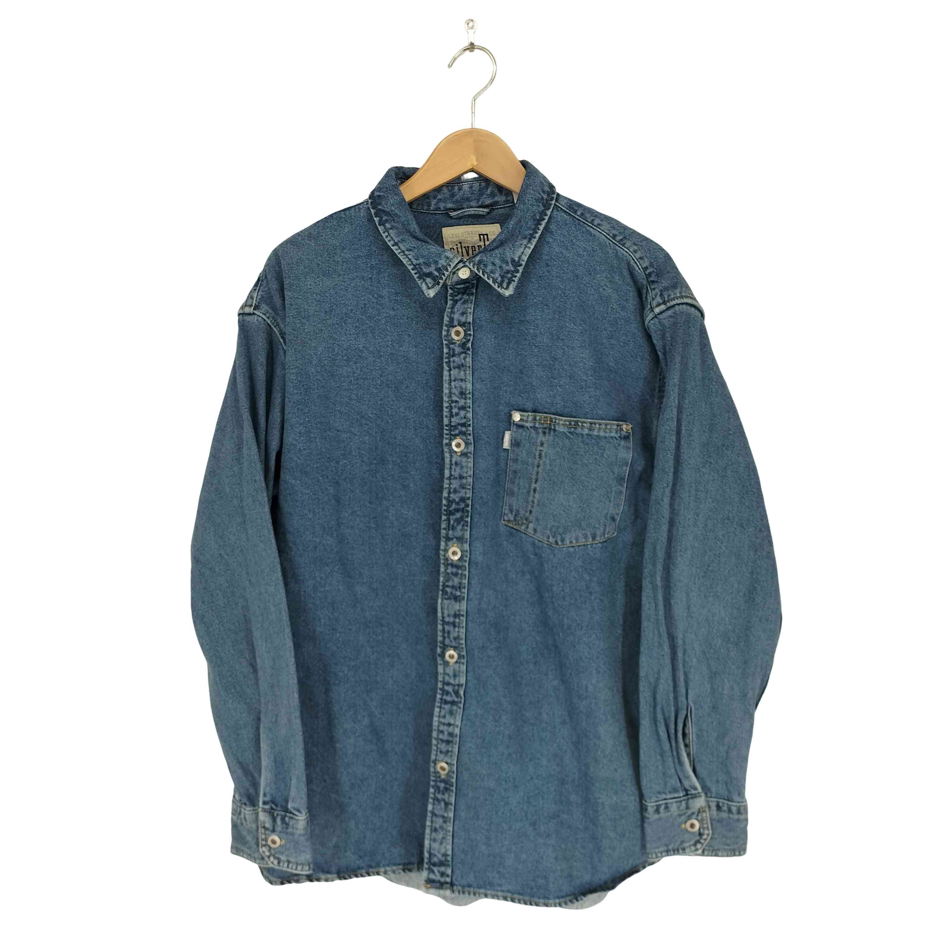 【中古】リーバイス Levis 90S Silver Tab OVERSIZED オーバーサイズデニムシャツ メンズ M