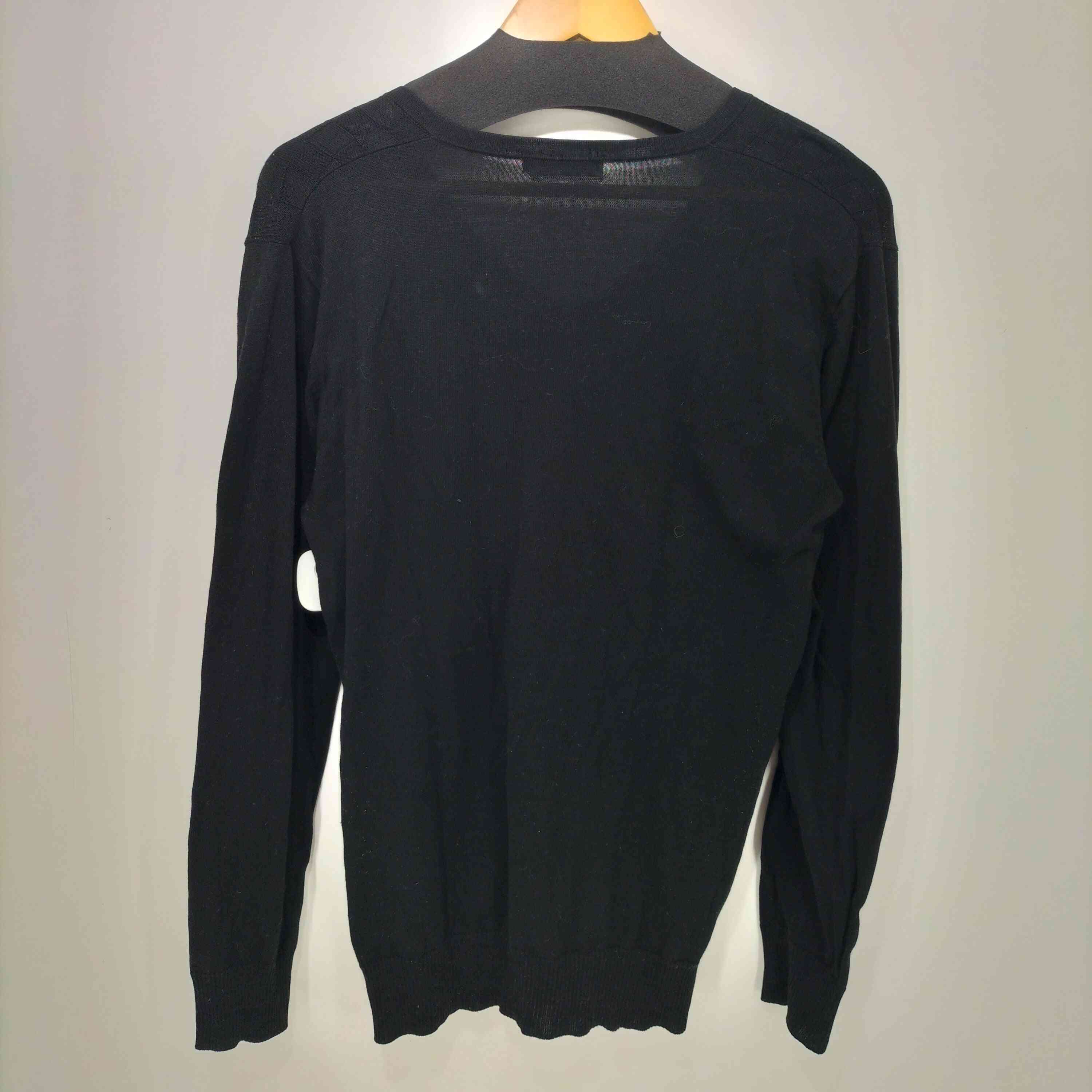 中古 バーバリーブラックレーベル BURBERRY BLACK LABEL ホース刺繍 Vネック コットン ニット セーター メ bazzstore-12242526 BAZZSTORE ブランド古着バズストア サンプル画像2