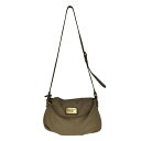 【中古】マークバイマークジェイコブス Marc by Marc Jacobs プレート シボ革 レザーショルダーバッグ レディース 表記無