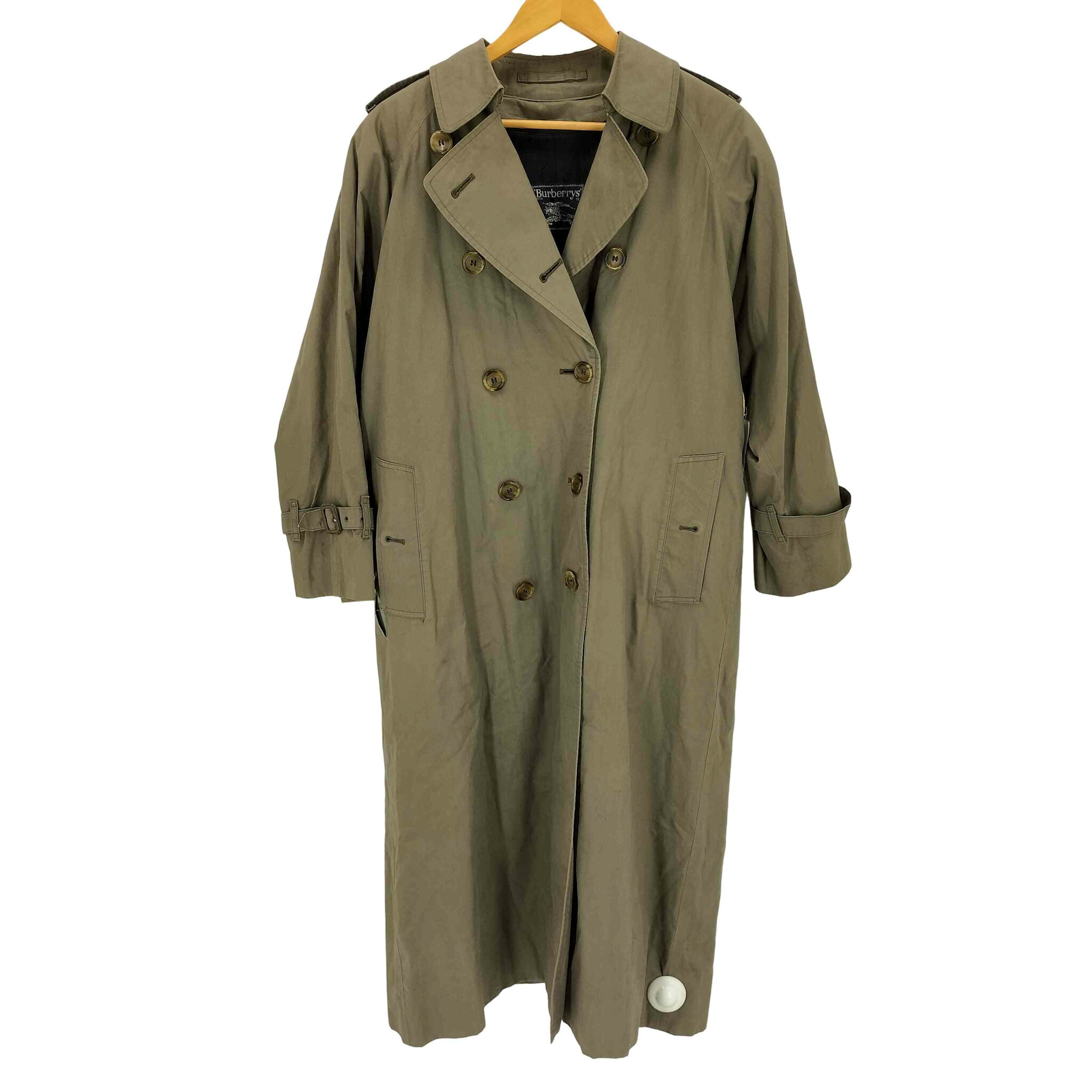 【中古】バーバリーズ BURBERRYS 70-80s 小文字タグ 裏地ノバチェック ライナー付きトレンチコート レディース 表記無