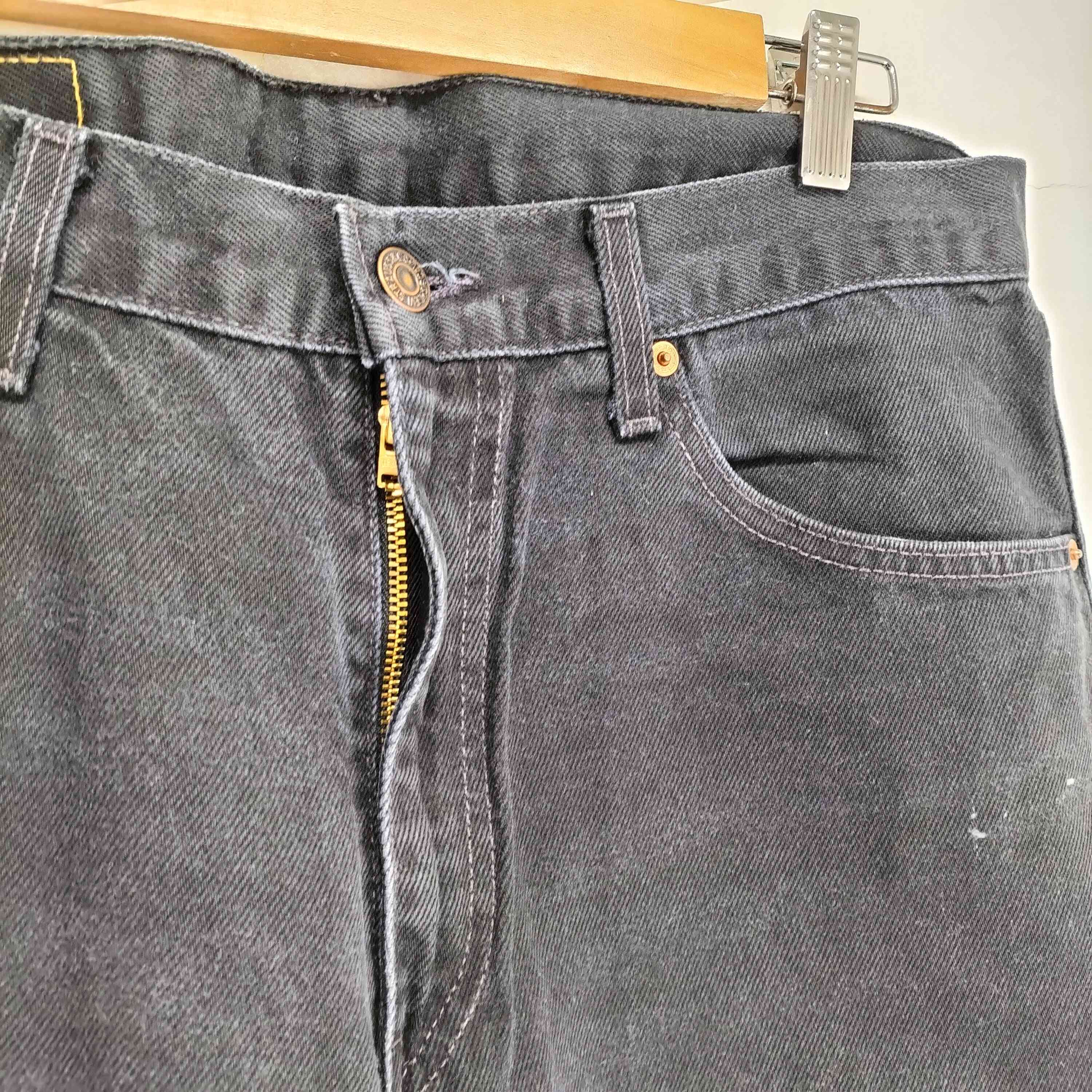 【中古】リーバイス Levis 521 ボタン裏252 ジップフライ ブラックデニム メンズ W34