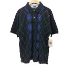 【中古】トミーヒルフィガー TOMMY HILFIGER 刺繍ロゴ アーガイル ポロシャツ メンズ L