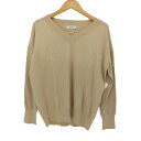 【中古】ラトータリテ La Totalite 22AW 14G天竺Vネック プルオーバー ニット レディース FREE
