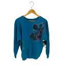 【中古】ユーズドフルギ USED古着 {{HANES HER WAY}}90S USA製 花柄ワッペン ラグラン L/S スウェット レディース JPN:XL