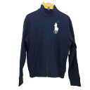 【中古】ポロバイラルフローレン Polo by RALPH LAUREN ビッグポニー刺繍 鹿の子 トラック ジャケット メンズ import:M