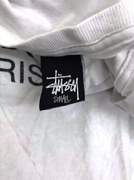 Stussy ステューシー UネックTシャツ メンズ - 白系 JPN:S 日本サイズ:S 相当 ワールドツアーフロントロゴプリントTシャツ【中古】【ブランド古着バズストアBAZZSTORE】【200121】