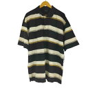 【中古】カールカナイ Karl Kani KNAI GOLD ボーダー S/S ポロシャツ メンズ import:XXL