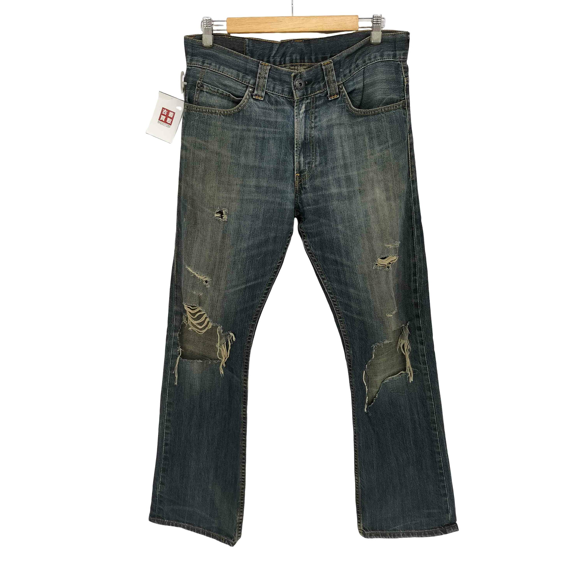【中古】リーバイス Levis ボタン裏4016 506 ダメージ加工 デニム ストレート パンツ メンズ W36 L32