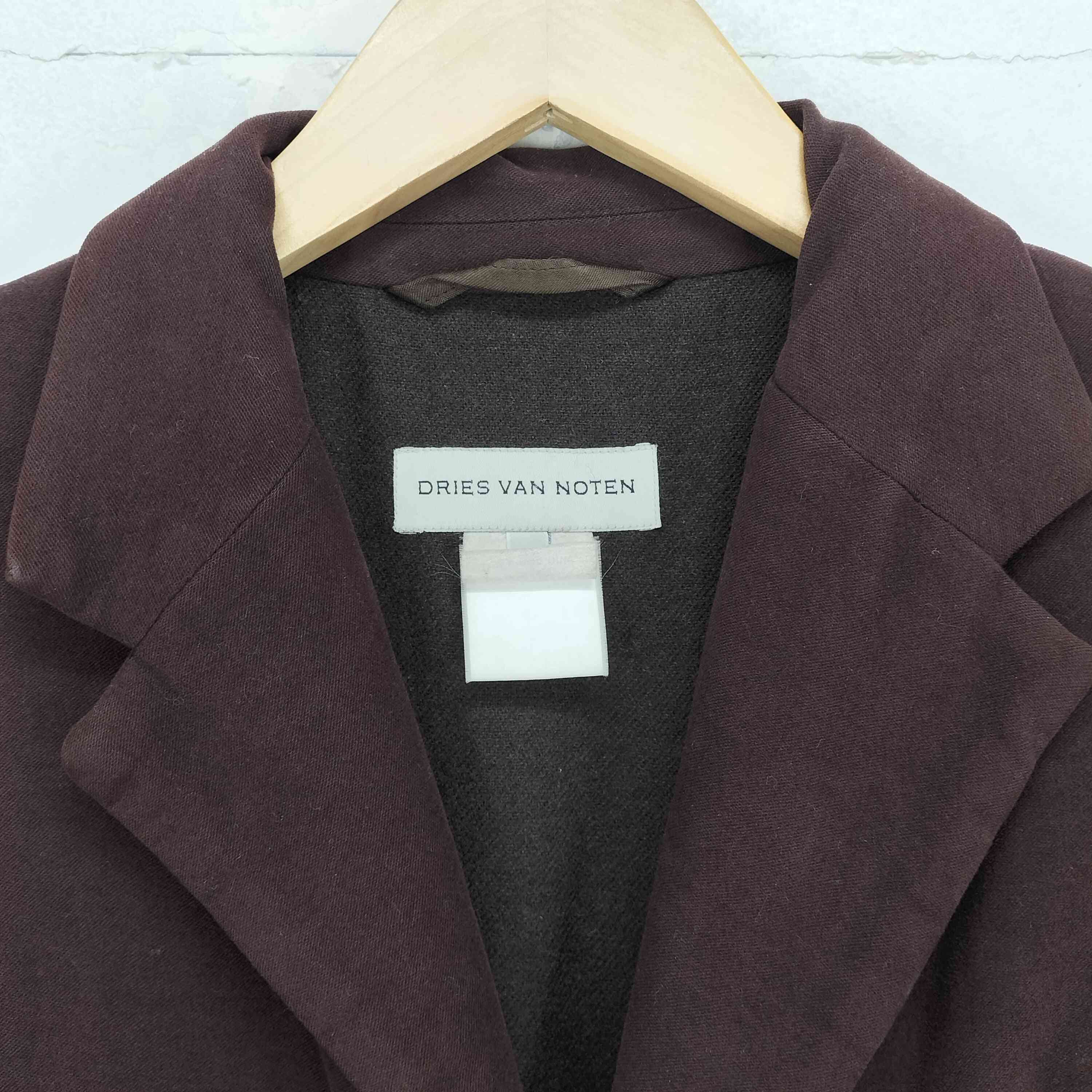 【中古】ドリスヴァンノッテン DRIES VAN NOTEN 00S ライカ期 裏地ウール コットンチェスターコート メンズ 46