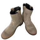 【中古】ユーズドフルギ USED古着 M バックジップレザーブーツ メンズ UK:8