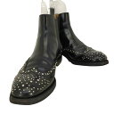 【中古】チャーチ churchs KETSBY MET ポリッシュドバインダー チェルシーブーツ スタッズ レディース EUR:35