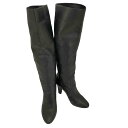 【中古】ジミーチュウ JIMMY CHOO ヒールレザーロングブーツ レディース 36