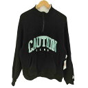 【中古】エフアールツー FR2 CAUTION 6182 月桃 刺繍 サーマル ハーフジップ スウェット レディース JPN:M