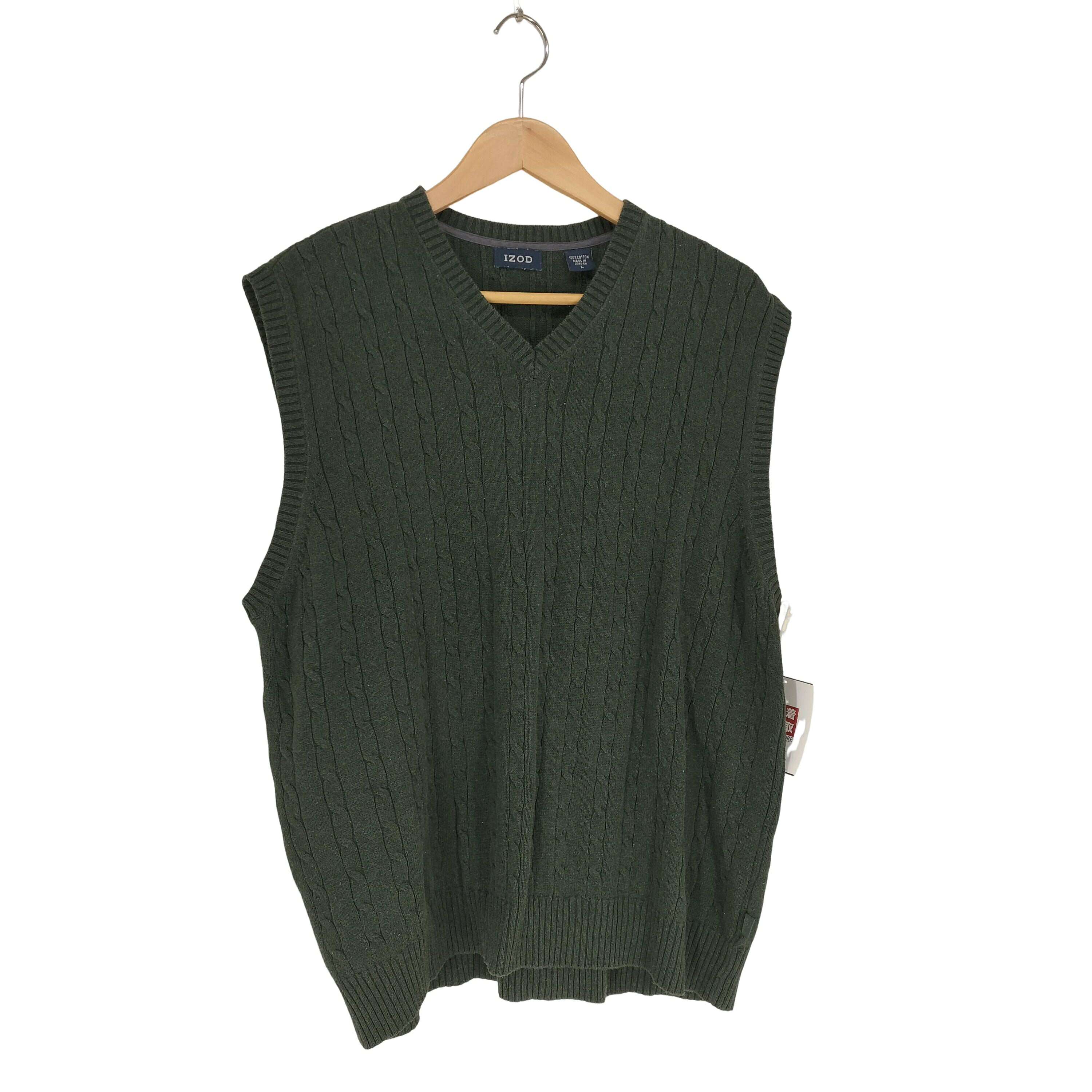 【中古】アイゾッド IZOD ケーブルニットベスト メンズ L