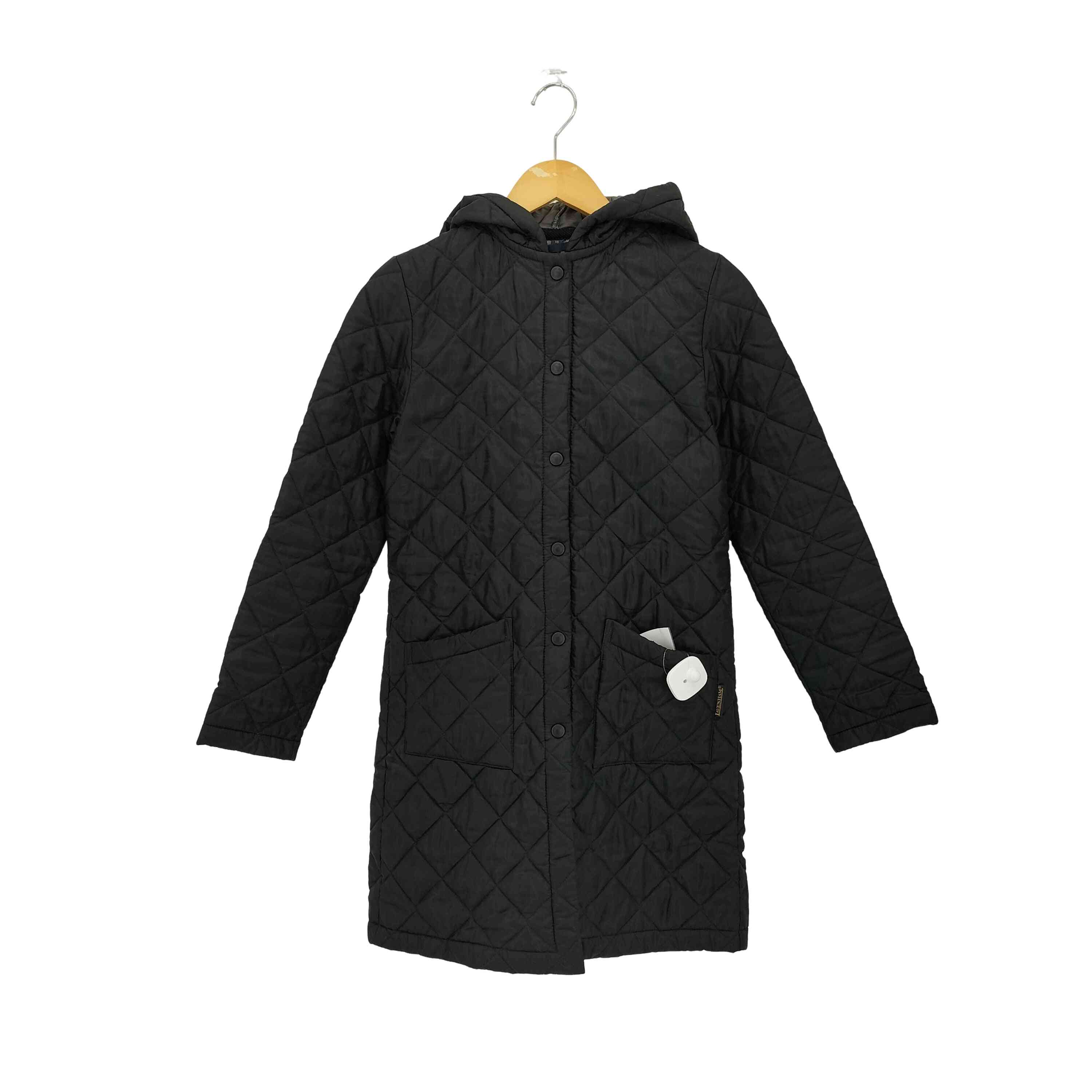 【中古】ラベンハム LAVENHAM イングランド製 キルティング フーデッドコート レディース 10/38