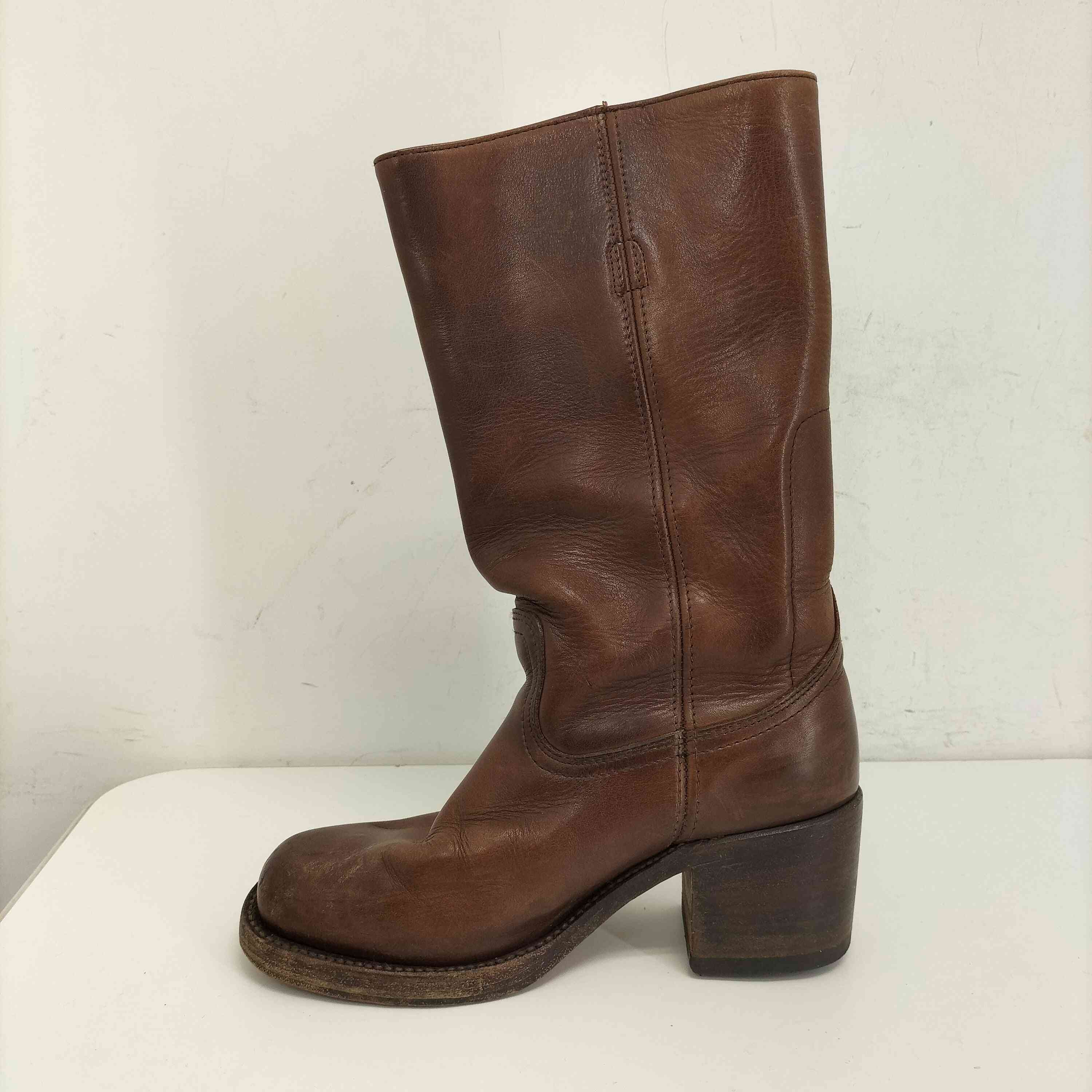 【中古】センドラ SENDRA スクエアトゥ ペコスブーツ レディース UK：4