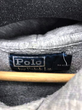 POLO RALPH LAUREN ポロラルフローレン プルオーバーパーカー メンズ - グレー系 × 黄系 import:M 日本サイズ:M-L 相当 ポニー刺繍 プルオーバーパーカー【中古】【ブランド古着バズストアBAZZSTORE】【200521】