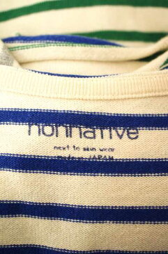 ノンネイティブ nonnative VネックTシャツ メンズ - 緑系 × 白系 2 MARINER V TEE QS CRAZY【中古】【ブランド古着バズストアBAZZSTORE】【131218】