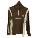 【中古】アディダス adidas トレフォイル ハーフジップ トラックジャケット メンズ import:S