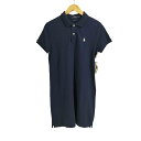 【中古】ポロラルフローレン POLO RALPH LAUREN THE MESH MINI ポニー刺繍 鹿の子 ポロシャツ ワンピース レディース import:M