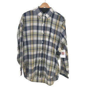 【中古】ユーズドフルギ USED古着 KORATRON イギリス領香港製 ポリコットン チェック BDシャツ メンズ import:M