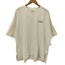 【中古】アンスリード UN3D. コラボ ロゴ プリント S/S クルーネック ヘム Tシャツ レディース JPN:44
