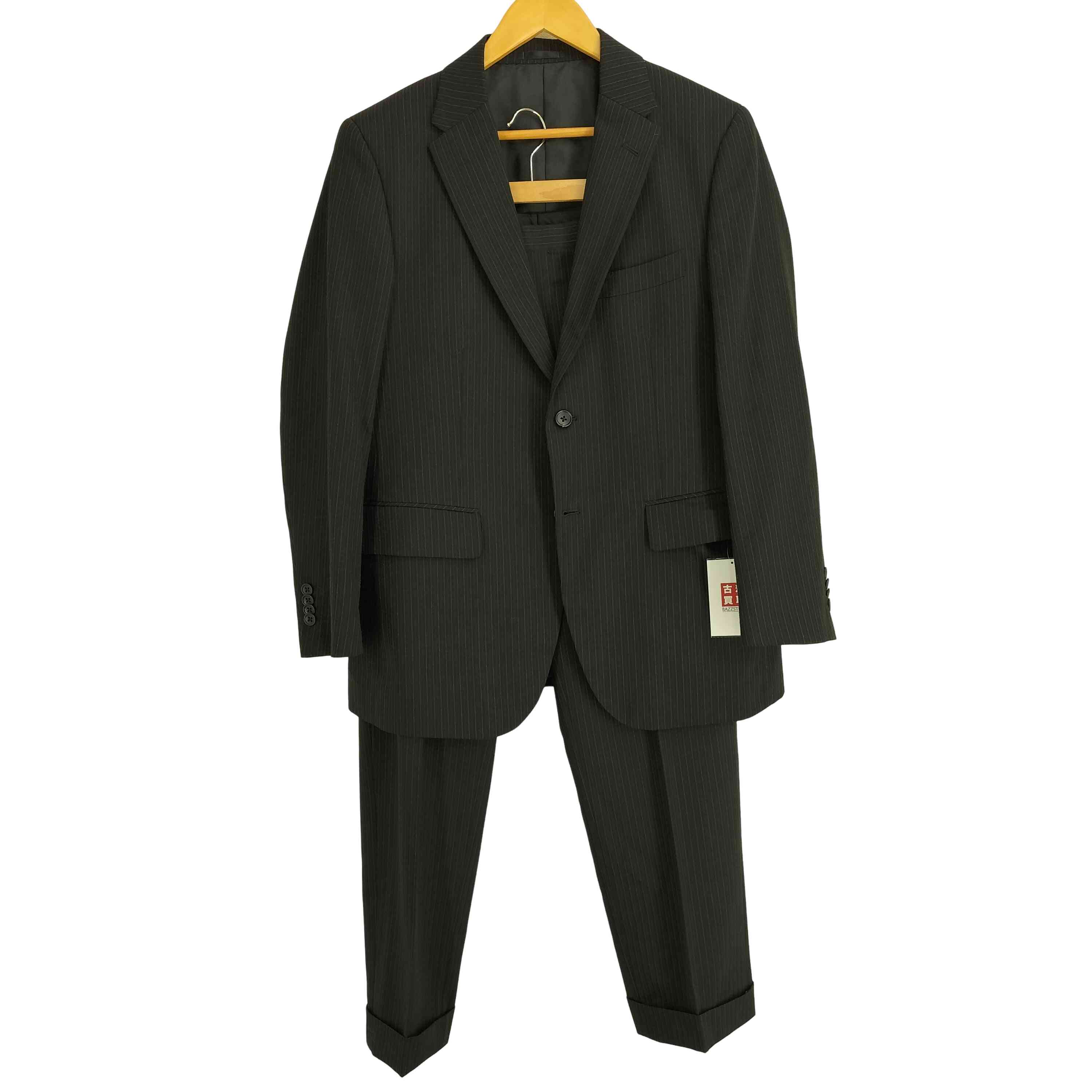 【中古】ユーズドフルギ USED古着 LESLIEGRANT ウールポリ ストライプ スーツセットアップ メンズ 表記無