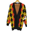 【中古】ステラマッカートニー STELLA McCARTNEY 17AW アーガイルチェックウールカーディガン レディース FR:36