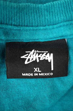 ステューシー Stussy クルーネックTシャツ メンズ - 緑系 × 白系 JPN：XL 日本サイズ：XL 相当 WORLD WIDE プリント半袖Tシャツ【中古】【ブランド古着バズストアBAZZSTORE】【040620】