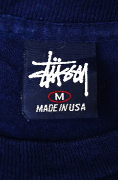 ステューシー Stussy クルーネックTシャツ メンズ - 青系 JPN：M 日本サイズ：M 相当 90S ロゴプリント半袖Tシャツ【中古】【ブランド古着バズストアBAZZSTORE】【070620】