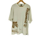 【中古】ティンバーランド Timberland ロゴプリントTシャツ MADE IN USA メンズ M