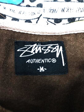 Stussy ステューシー ヘンリーネックTシャツ メンズ - 茶系 JPN:M 日本サイズ:M 相当 ヘンリーネック フーディーTシャツ【中古】【ブランド古着バズストアBAZZSTORE】【210721】