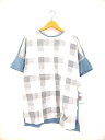 yÁzmlCeBu nonnative CLERK TEE S/S COTTON NEL BLOCK CHECK PRINTED WITH COTTON JERSEY Y JPNF1