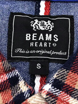 BEAMS ビームス シャツ メンズ - 赤系 × 青系 JPN:S 日本サイズ:S 相当 ボタンダウンチェックシャツ【中古】【ブランド古着バズストアBAZZSTORE】【110920】