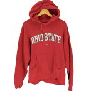 【中古】ナイキ NIKE 90-00S TEAM タグ センター スウッシュ ロゴ OHIO STATE オハイオ プルオーバー パーカー メンズ import...