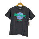 【中古】ハードロックカフェ Hard Rock Cafe USA製 ORLANDO クルーネックTシャツ レディース import:S