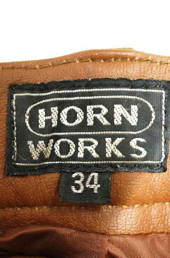 ホーンワークス HORN WORKS パンツ メンズ - 茶系 34 レザーパンツ【中古】【ブランド古着バズストア】【060119】