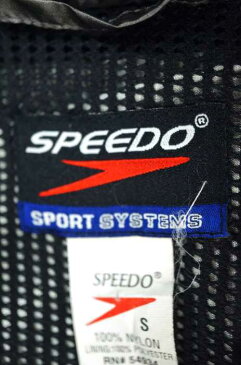 speedo スピード ナイロンジャケット メンズ - グレー系 × シルバー系 import：S 日本サイズ：S-M 相当 MADE IN HONG KONG ガンメタリックナイロンジャケット【中古】【ブランド古着バズストアBAZZSTORE】【280120】