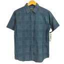 【中古】エディーバウアー Eddie Bauer リネン混 チェック 半袖シャツ メンズ JPN:XS