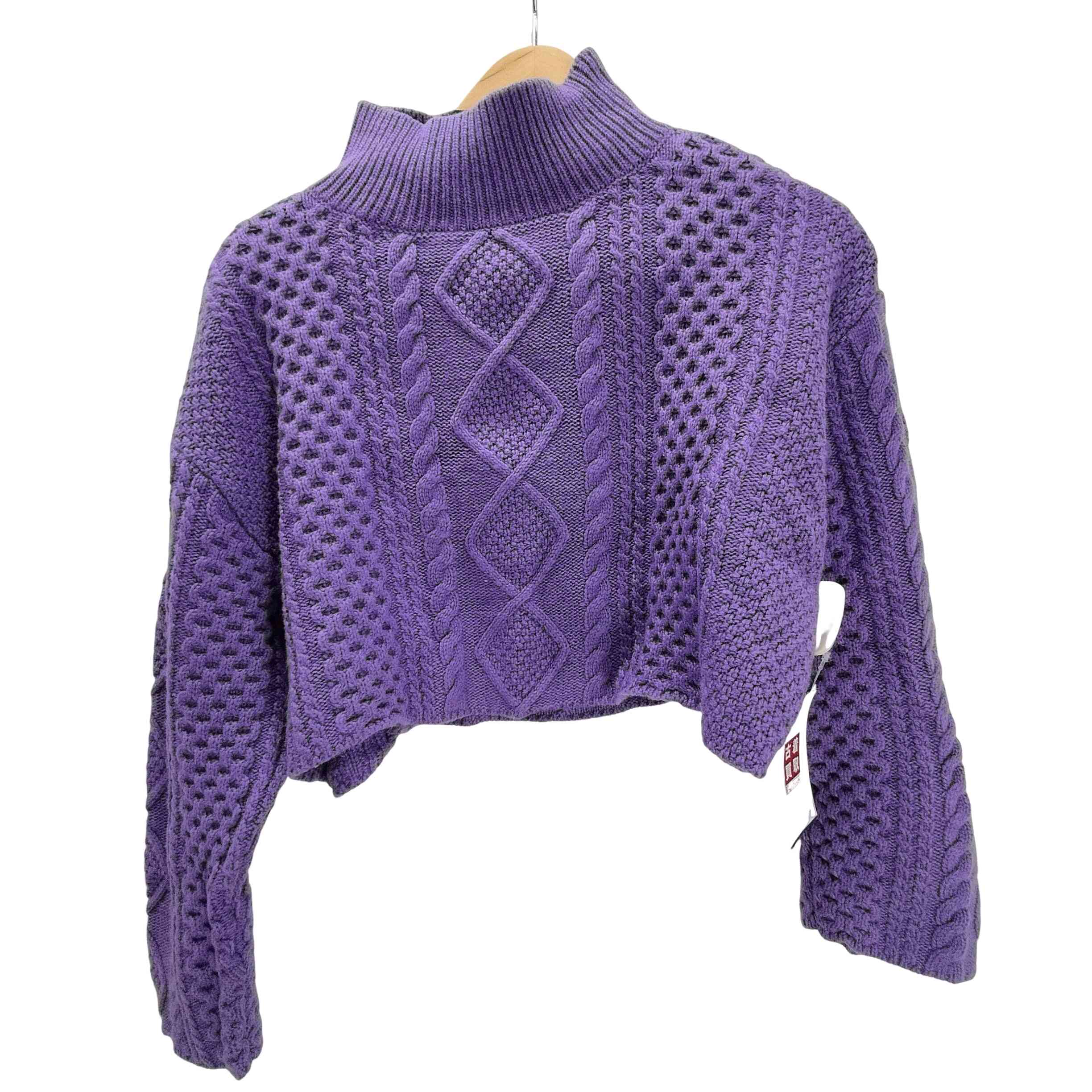 【中古】リリーブラウン Lily Brown 22AW ショート丈 ケーブル ニット レディース ONE SIZE