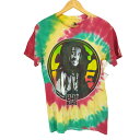 【中古】ユーズドフルギ USED古着 {{ZION ROOTS WEAR}} タイダイ柄アーティストプリントクルーネックTシャツ メンズ JPN:S